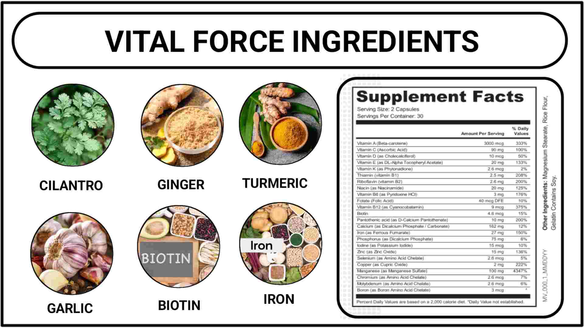 Vital Force Ingredients