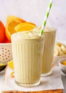 orange banana yogurt smoothie